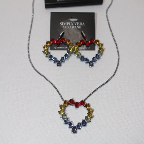 SIMPLY VERA Vera Wang Pride Matching Heart Pendant and Earring Set - Picture 9 of 15